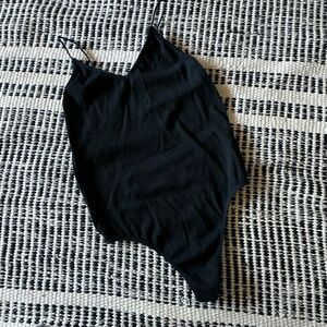 Colsie Size Large black bodysuit women’s ribbed bodysuit